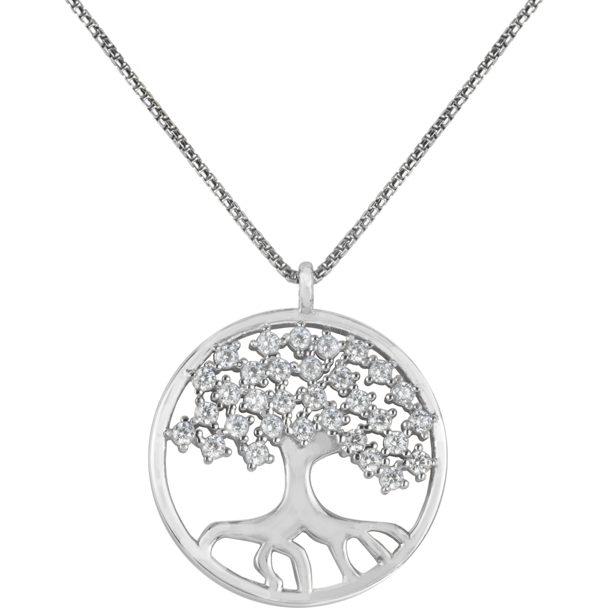 Jacques Lemans Kette Lebensbaum Sterlingsilber mit Zirkonia