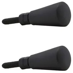 House Doctor Griff Knop 2er Set, Länge 2,5 cm, ∅ 2 cm, schwarz