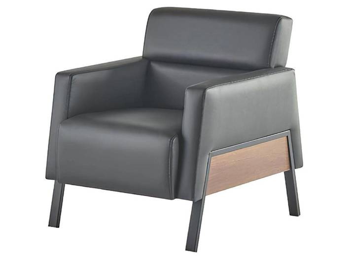 JVmoebel Sessel Moderner schwarzer Ledersessel für elegantes Wohnen und Arbeiten (Sessel), Made in Europa