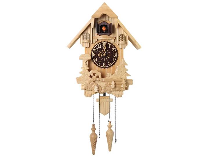 Horloge Coucou en Bois Massif, Pendule Murale de Luxe Vintage, Horloges Horloges Horaires Tendance, Musique ing, Décoration de Maison, Décoration de Salon, Cadeau