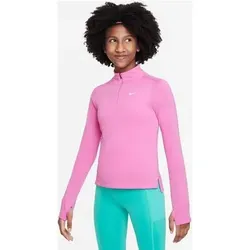 NIKE Kinder Sweatshirt Nike Girls' Dri-FIT Long-Sleeve 1/4, Größe XL in Grün Grün