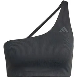 ADIDAS Damen BH Optime Workout Rib One-Shoulder-BH, Größe XL in Grau Grau