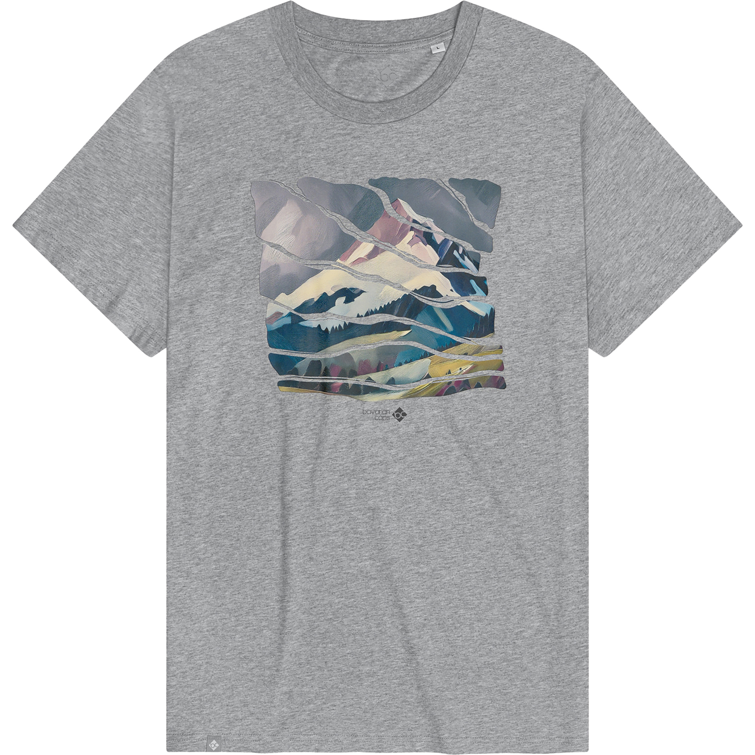 Bavarian Caps Wintergipfel Herren T-Shirts grau Größe XL Lifestyle Hautfreundlich