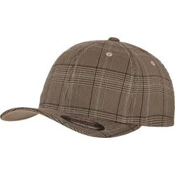 FLEXFIT Unisex 6-Panel Flexfit Glen Check Kappe Klassische Cap 6196 brown/khaki S/M
