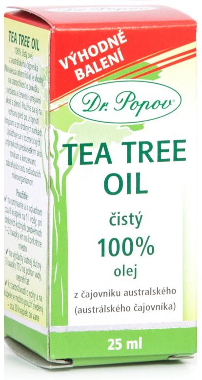 Dr. Popov Tea Tree Oil 100 % huile de théier pressée à froid antiseptique 25 ml