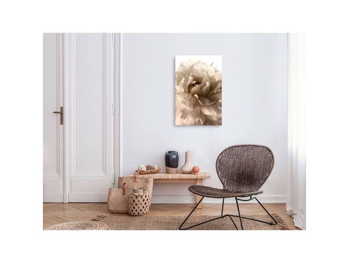 Wandbild Soft Petals Leinen Braun 40 x 60cm