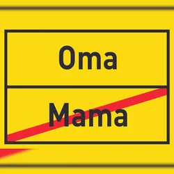 HB-Druck Oma Mama Schild Ortsschild A1 (594x841mm)