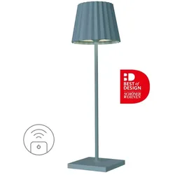 Sompex Akku-Tischleuchte Troll RC Aluminium Blau