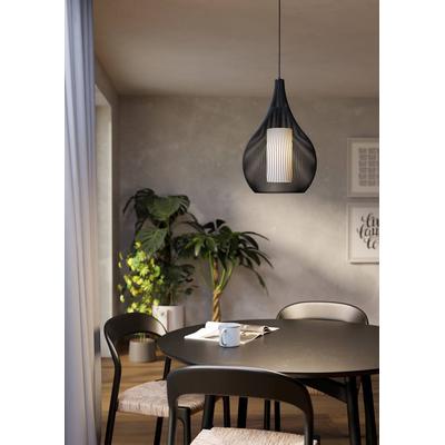 EGLO Hängeleuchte "RAZONI 1", schwarz, 1, Ø 32,5cm H: 110cm, 1 Stk., Leuchten, Hängeleuchte - H110 x Ø32,5 cm - 1X40W exkl., Hängeleuchte