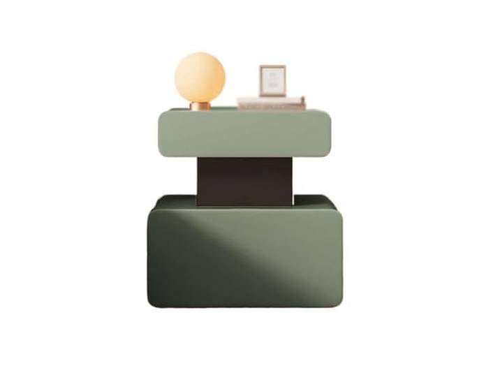 xiuling4568 Nachttisch, Nachttisch mit 2 Schubladen, Kleiner Nachttisch for Schlafzimmer, Nachttisch mit Stauraum(Green,Medium)