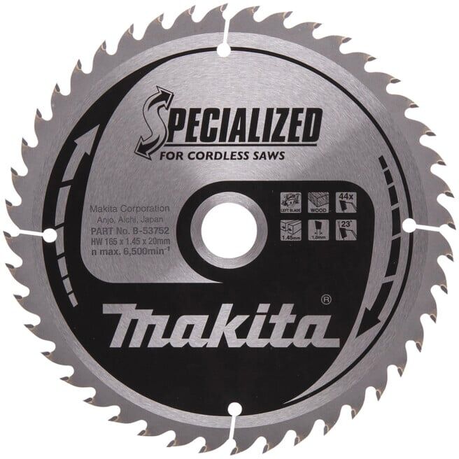 Lame de scie Makita SPECIALIZED 165x20x44Z (B-53752)