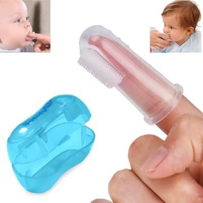Inspire Select Super Soft Silicone Finger Toothbrush For Dogs & Cats Gentle Teeth & Gum Care For Pets blue Box And Brush