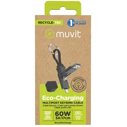 Muvit USB-Kabel MC278-A Schwarz (1 m), USB Kabel