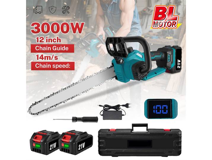 Makita – tronçonneuse électrique sans fil, 12 pouces, 3000W, pour le travail du bois, outil électrique de jardin, batterie 18V