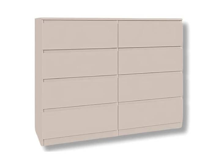 SoDREAMER Kommode mit 8 Schubladen Kashmir 120 cm Ideal für Schlafzimmer, Wohnzimmer, Kinderzimmer und Büro Große geräumige Schubladenschrank 120x97x40 cm