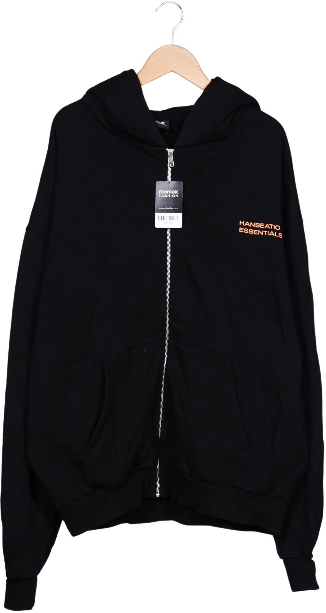 Karo Kauer Herren Kapuzenpullover, Schwarz, Gr. L, Baumwolle - Second Hand