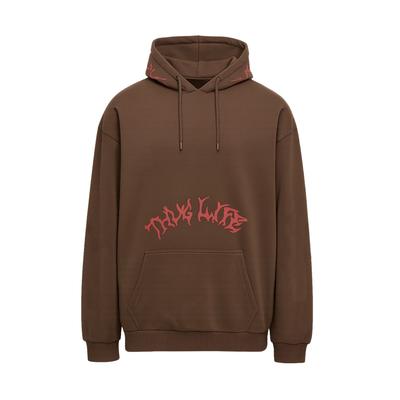 Kapuzenpullover THUG LIFE "Thug Life Thug Life Ink Hoodies", Herren, Gr. S, braun, 80% Baumwolle, 20% Polyester, mehrfarbig, normal, ohne Ausschnitt, Pullover Kapuzenpullover