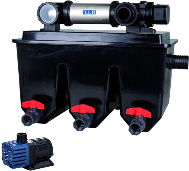 T.I.P. Profi Teichfilter-Set - Für 30.000 l Teich,  UV-C 24 W, Mehrkammersystem, MTS 30000 UV 24 INOX, 30288