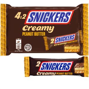 Snickers Schokoriegel Creamy Peanut Butter, 146g, je 18,25g, 4 Riegel