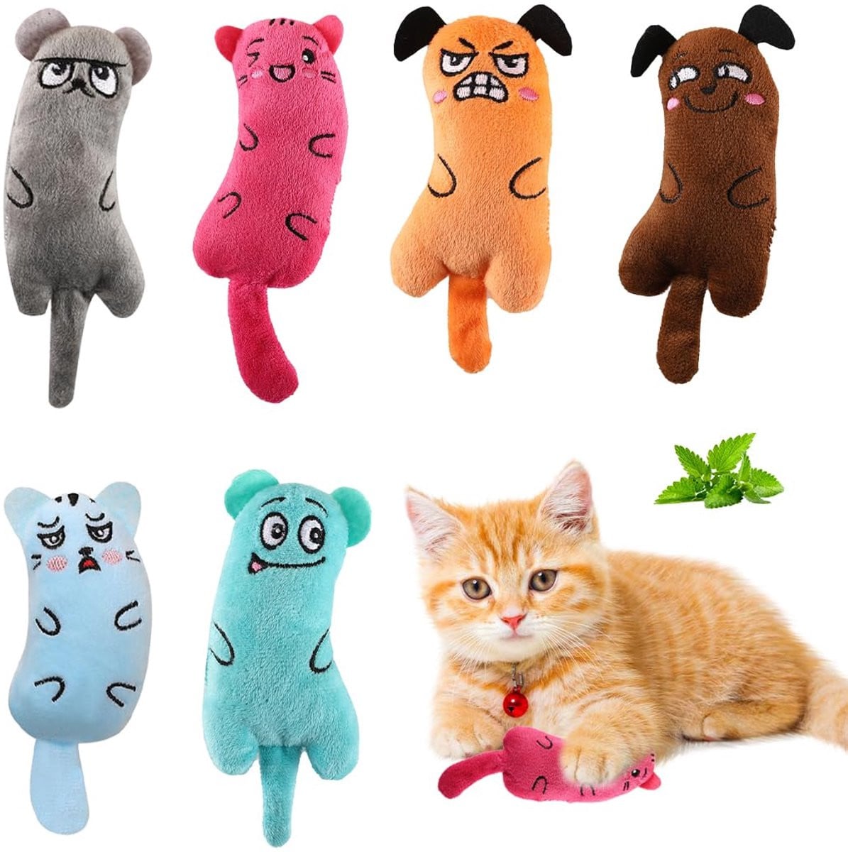 Pluche kattenkruid kussen voor katten en kittens