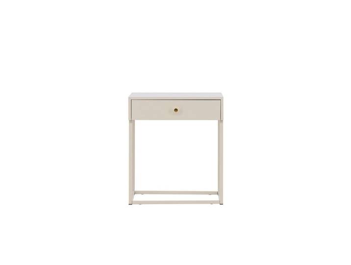 Venture Home Nachttisch Bakal, minimalistischer Nachttisch, 43 × 43 cm, Schlafzimmertisch, Stahl, pulverbeschichtet, offene Form, leicht