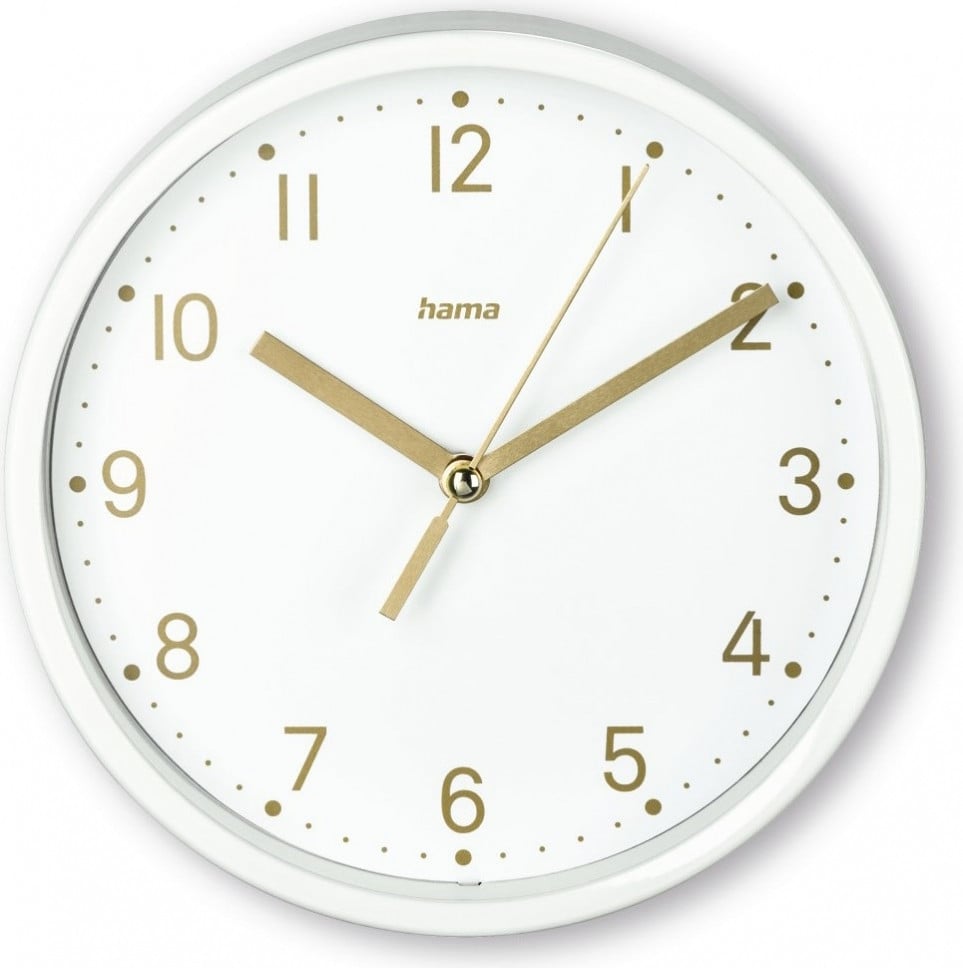 Hama 00185869 Wandklok of Tafelklok, Analoog, Rond, Wit