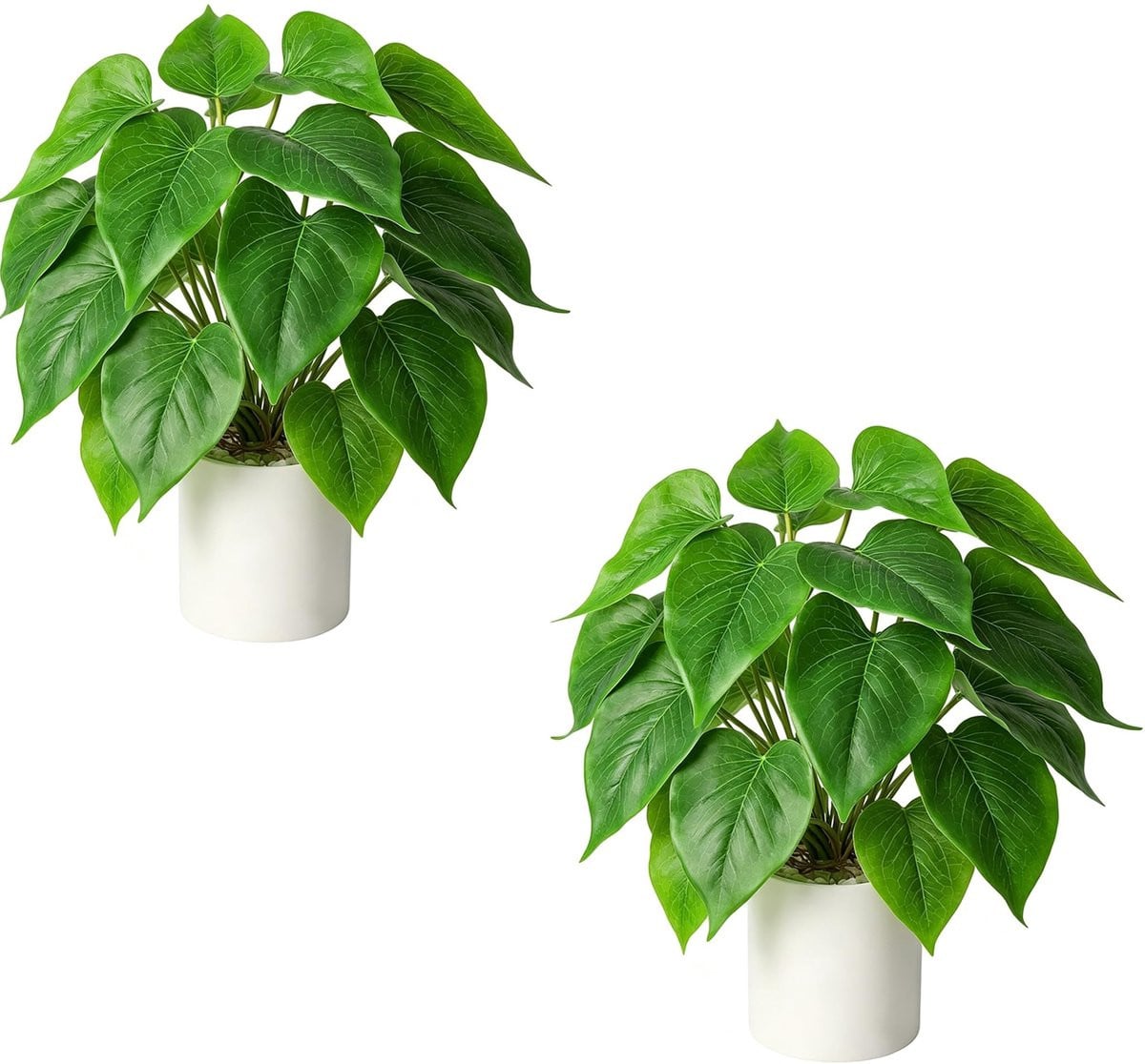 Merkloze groene kunstplant in keramische pot voor decoratie
