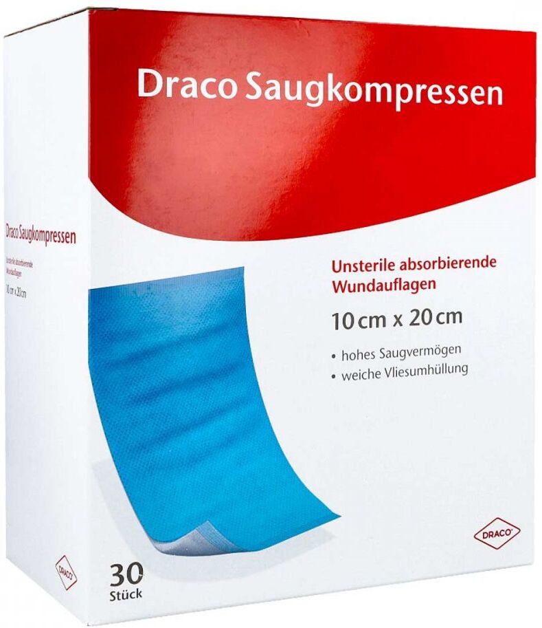 Saugkompressen unsteril 10x20cm Draco 30stk