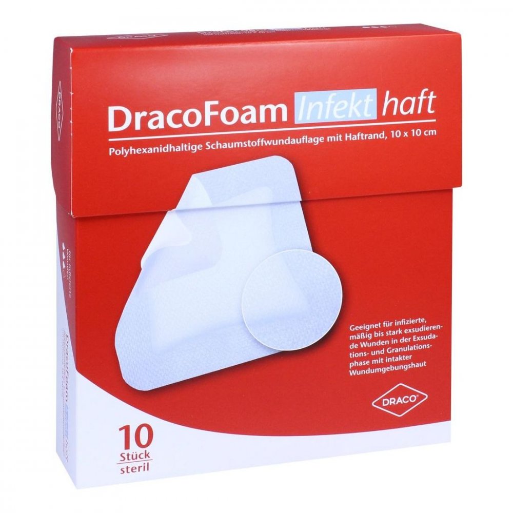 Dr. Ausbüttel GmbH & Co. KG Dracofoam Infekt haft Schaumst.wundauf.10x10cm 10084110