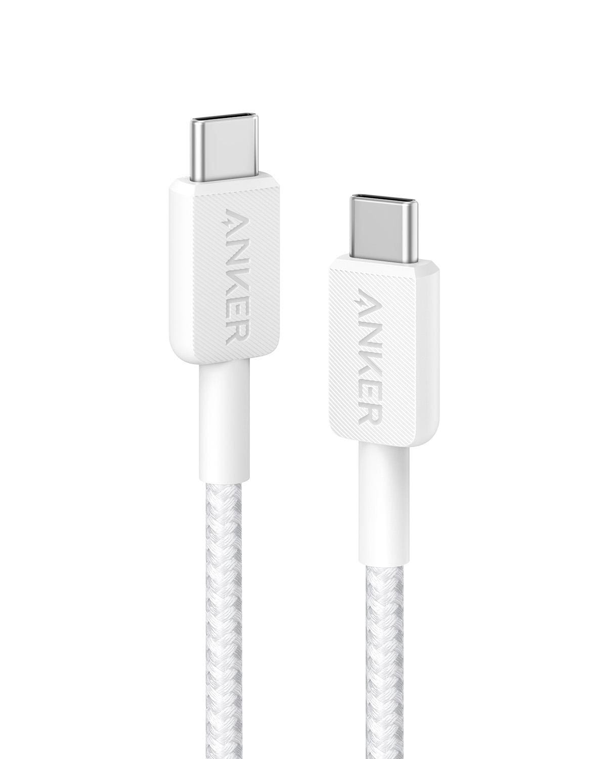 Anker 322 USB-C auf USB-C Kabel 60W 180cm geflochten weiß