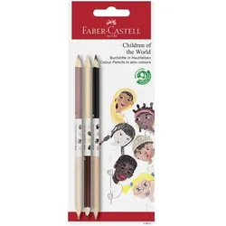 Faber-Castell (Schule) Buntstifte Bicolor Hauttöne »Children of the World« 3 Stück