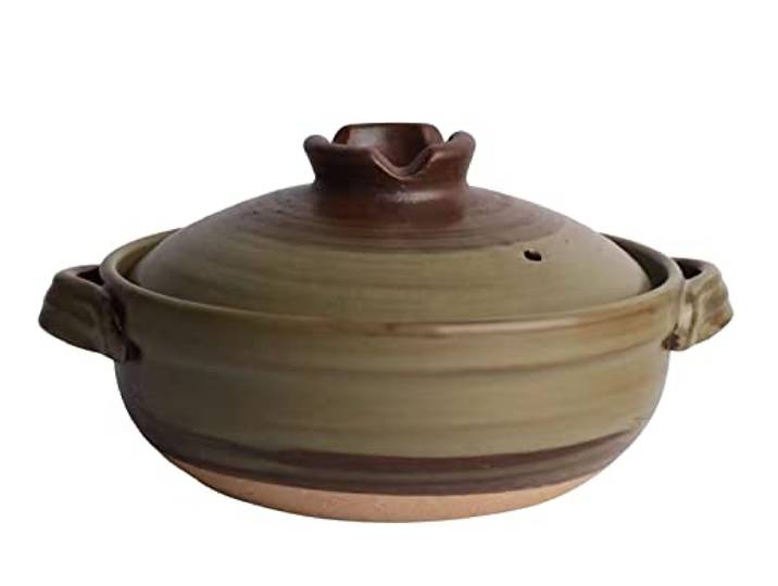 Keramik-Heißtopf, hitzebeständig, Retro-Stil, japanischer Stil, Keramik-Schmortopf, Ton, Kasserolle, Haushalt, 2,2 l