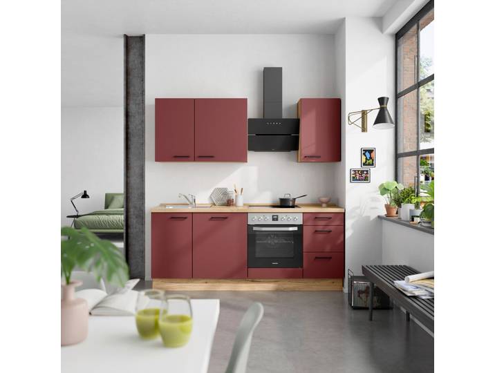 Küchenleerblock Easytouch High o. Geräte Rot