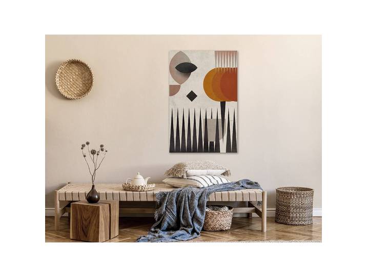 Tableau déco Sun Behind the Mountains Lin Multicolore 40 x 60cm