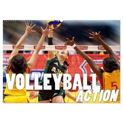 Volleyball Action (Wandkalender 2026 DIN A2 quer), CALVENDO Monatskalender
