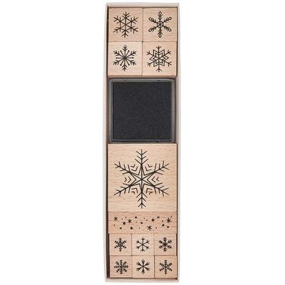 Stempelset Schneeflocken 100% 12 Stk
