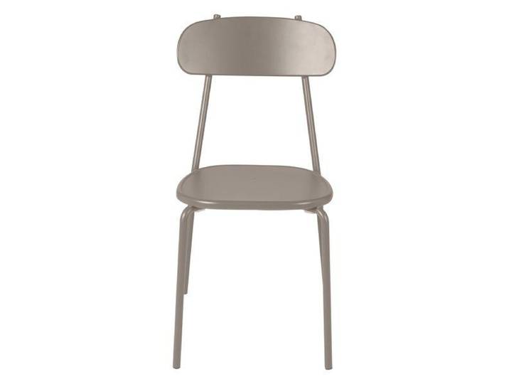 Chaise repas outdoor métal taupe