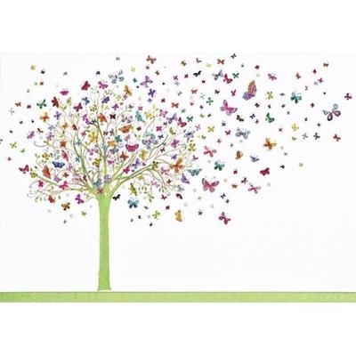 Tree of Butterflies Note Cards (14 Cards, 15 Self-Sealing Envelopes)