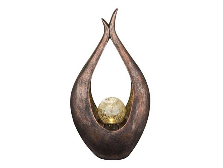 Lampe solaire LED Crackle Bronze Clair