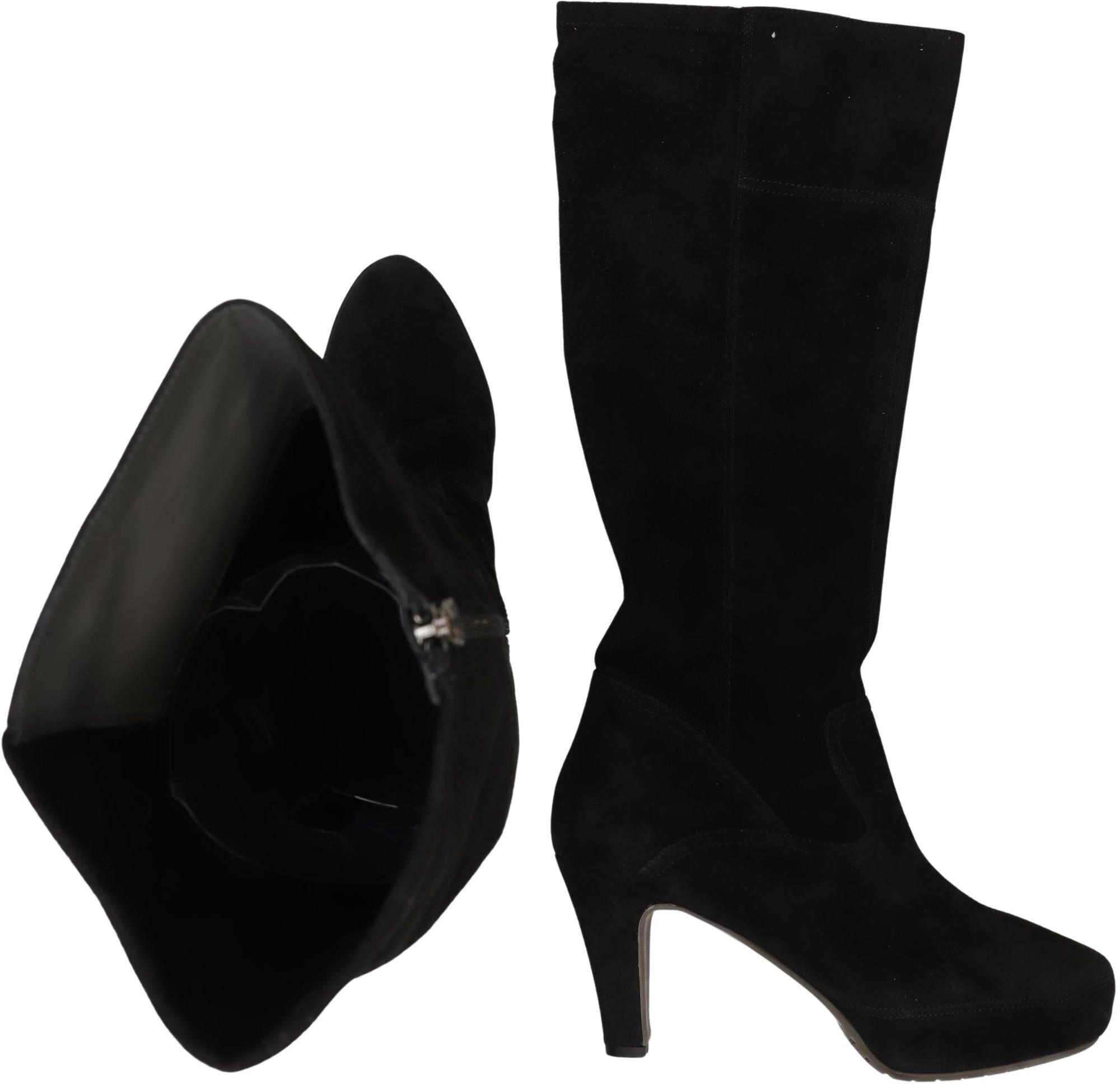 Comma Damen Stiefel, Schwarz, Gr. EU 41, Leder - Second Hand