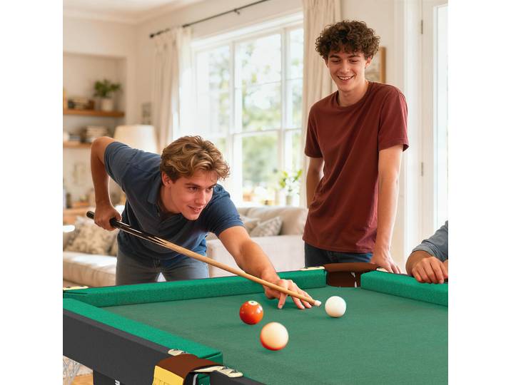 SPORTNOW Billard Pliable Réglable Vert + Accessoires