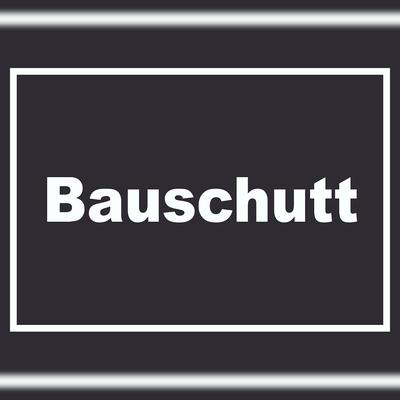 HB-Druck Bauschutt Mülltrennung Schild mit Text waagerecht A4 (210x297mm)