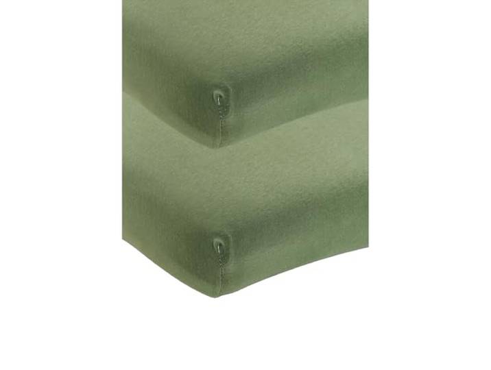 Meyco Spannbettlaken 2er Pack Babywiege 40x80/90cm Jersey Olive Green