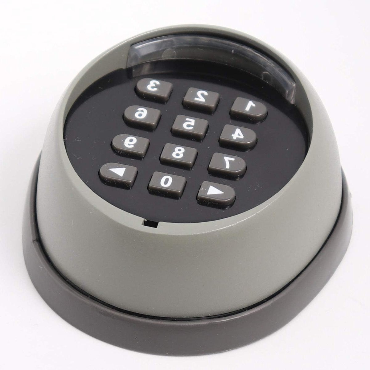 Draadloos Keypad voor Swing- en Rolpoorten - Afstandsbediening met Cijferveld voor Garagedeuraandrijving, 2 Kanalen, 433 MHz, Grijs