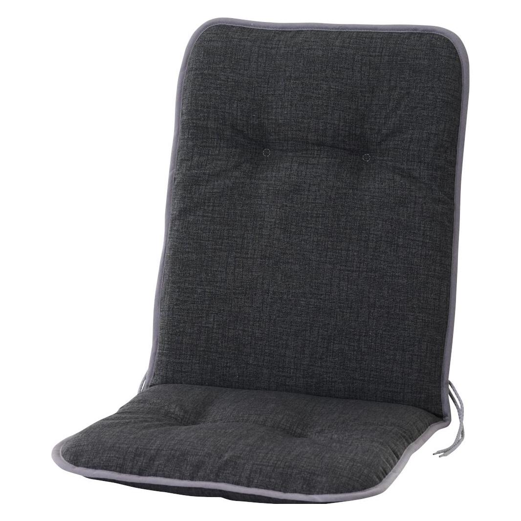 Siena Garden ELDA Auflage passend zu Elda Stapelsessel Bezug aus 70% Baumwolle/30% Polyester in Anthrazit (HG2205100501)