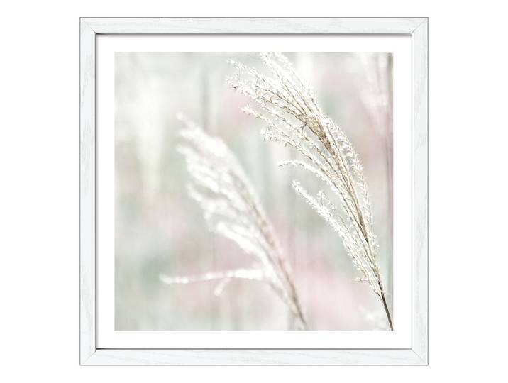 Image en bois Fibre séchée au vent Verre flotté, MDF Blanc/Gris 33 x 33 x 1cm