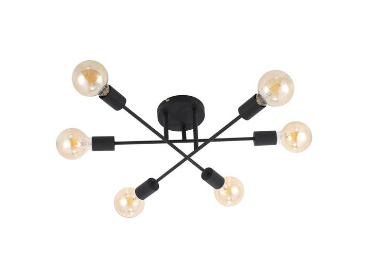 Marama Deckenleuchte, Schwarz, Metall, 19.2 cm, RoHS, Lampen & Leuchten, Innenbeleuchtung, Deckenlampe, Deckenlampen