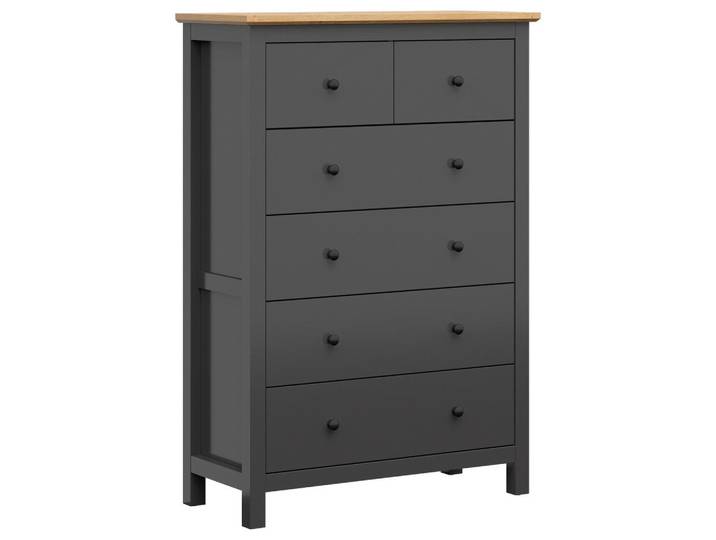 Kommode 101 cm Hesen Chest Of Drawers, Graphitfarben