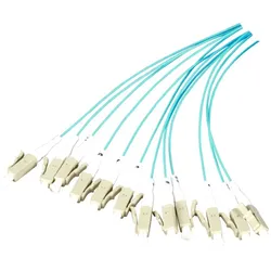 Danicom OM3 Glasfaser Pigtail türkis SC - 12 Stück (2 m), Netzwerkkabel