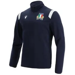 Macron, Jungen, Sportshirt, Kinder Trainingstrikot Italien Rugby 2021 (152), Blau